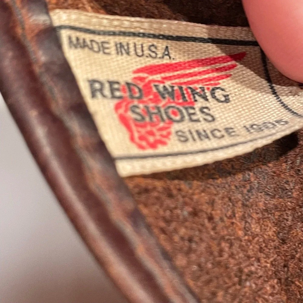 Red Wing Pecos Shoes Men's Brown Leather Pull On Work Boots USA‎ Made Size 10.5 - Picture 4 of 12